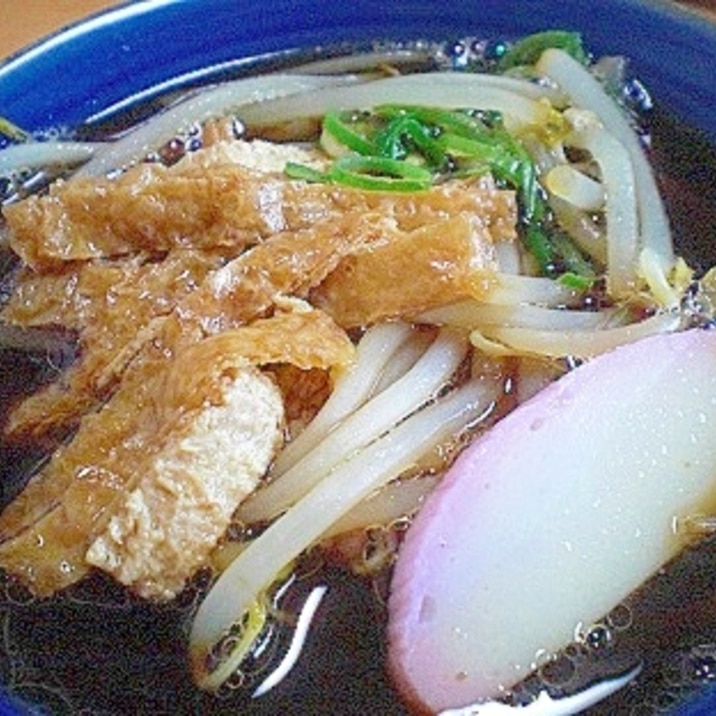 「味付け揚げ、蒲鉾入りもやしラーメン」　　　♪♪